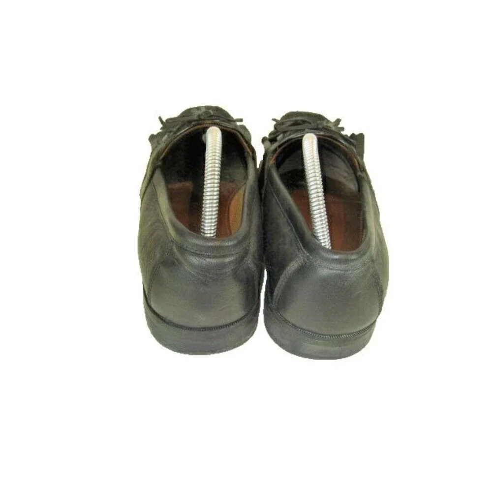 Mens Johnston & Murphy Black Leather Tassel Kilt Casual Loafers sz 9 M